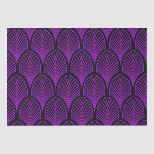 Elegante Lila und schwarze Kunst, Dichtung und Mus Seidenpapier (Vorderseite)