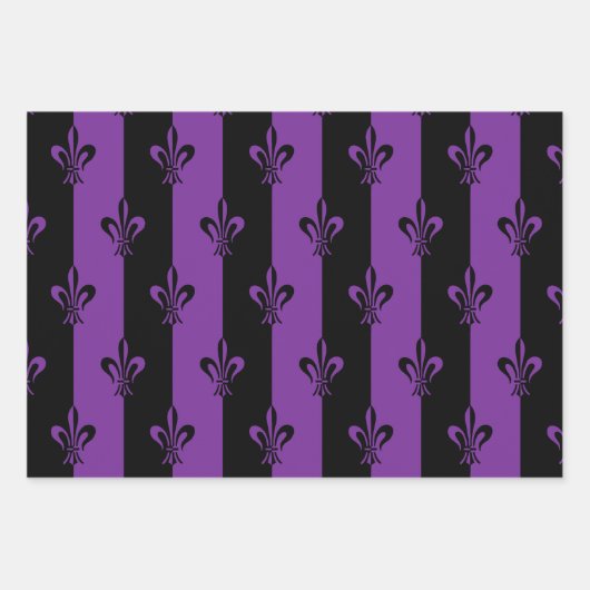 Elegante Lila und schwarze Lilie (3 Größen) Geschenkpapier Set (Vorderseite 2)