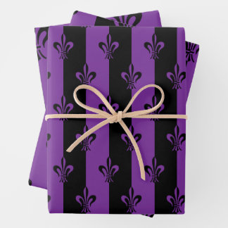 Elegante Lila und schwarze Lilie (3 Größen) Geschenkpapier Set