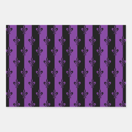 Elegante Lila und schwarze Lilie (3 Größen) Geschenkpapier Set (Vorderseite)
