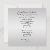 Elegante Lila und silberne Einladung zur Hochzeit (Rückseite)