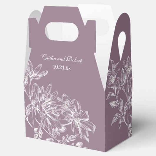 Elegante Lila und weiße Blumengeschmack Geschenkschachtel (Geöffnet)