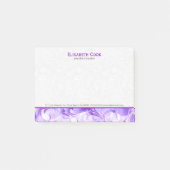 Elegante Lila und weiße Glitzern Post-it Klebezettel (Vorderseite)