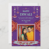 Elegante lila Villa Saroli Feiertagskarte (Vorderseite)