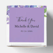 Elegante Lila Violet Florals Hochzeit Geschenkschachtel (Oben)