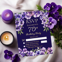 Elegante Lila Violets Floral Geburtstagsparty UAWG