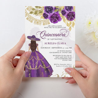 Elegante Lila Violett Einladung