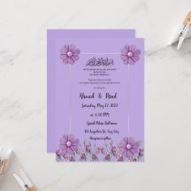 Elegante lila violette Blumen-Hochzeit