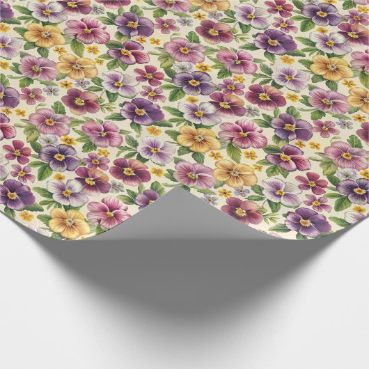 Elegante lila violette Frühlingsviolette Geschenkpapier (Ecke)