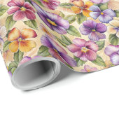 Elegante lila violette Frühlingsviolette Geschenkpapier (Rolleneckpunkt)