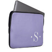 Elegante lila violette Monogramm-Laptoptasche Laptopschutzhülle (Vorne Rechts)