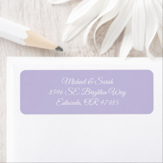 Elegante lila violette Rücksendeadresse