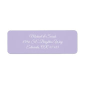 Elegante lila violette Rücksendeadresse (Vorne)