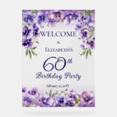 Elegante Lila Violetten Blumenzwiebeln 60. Geburts Acrylschild (Vorderseite)