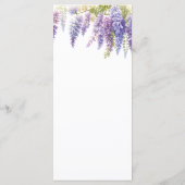 Elegante lila Wallis Menükarte (Rückseite)