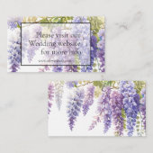 Elegante lila Walliser Hochzeit Begleitkarte (Vorne/Hinten)