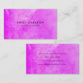 Elegante Lila Wasserfarbe gebürstet Visitenkarte (Vorne/Hinten)
