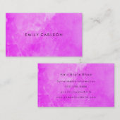Elegante Lila Wasserfarbe gebürstet Visitenkarte (Vorne/Hinten)