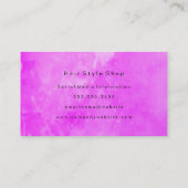 Elegante Lila Wasserfarbe gebürstet Visitenkarte (Rückseite)