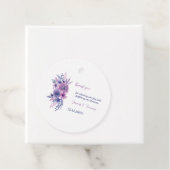 Elegante Lila Wasserfarbe Personalisierte Hochzeit Geschenkanhänger (Beispiel)