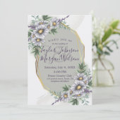 Elegante Lila Wasserfarben Einladung (Stehend Vorderseite)