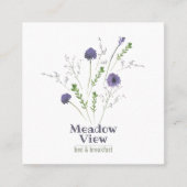 Elegante Lila Wasserfarben Quadratische Visitenkarte (Vorderseite)