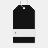 Elegante Lila Wasserfarben Schwarze Preisschilder Geschenkanhänger (Rückseite)