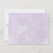 Elegante Lila Wasserfarben-Sukkulente Hochzeit Einladung (Rückseite)