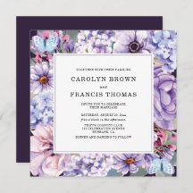 Elegante Lila Wasserfarbenhochzeit