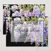 Elegante, lila Wasserfarbenwelt Hochzeit Einladung (Vorne/Hinten)