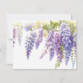 Elegante, lila Wasserfarbenwisteria Dankeskarte (Rückseite)
