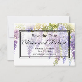 Elegante, lila Wasserfarbenwisteria Save The Date