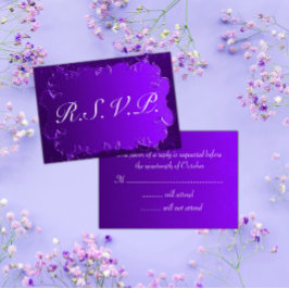 Elegante Lila Wedding RSVP