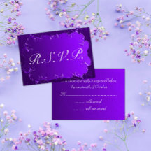 Elegante Lila Wedding RSVP