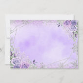 Elegante Lila Weihnachts-Mis-Quince Save the Date Einladung (Rückseite)