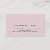 Elegante, Lila Weiße Schönheitskarte Terminkarte (Rückseite)