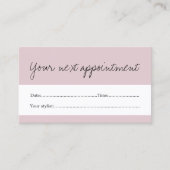 Elegante, Lila Weiße Schönheitskarte Terminkarte (Vorderseite)