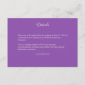 Elegante Lila Wildblume Begleitkarte (Vorderseite)