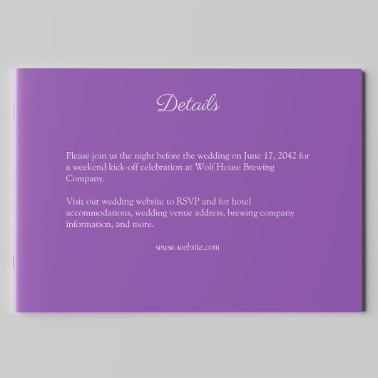 Elegante Lila Wildblume Begleitkarte