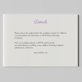 Elegante Lila Wildblume Begleitkarte