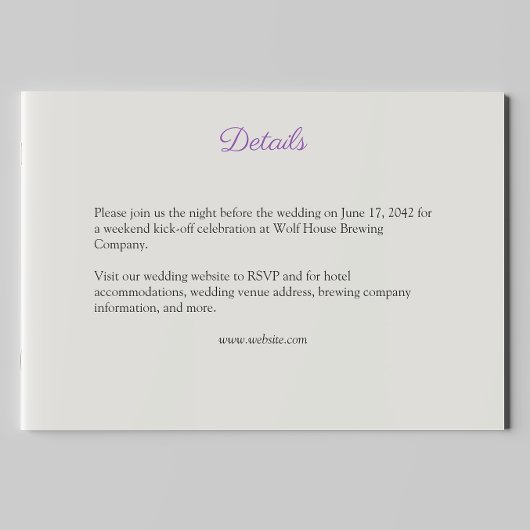 Elegante Lila Wildblume Begleitkarte