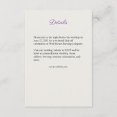 Elegante Lila Wildblume Begleitkarte (Vorderseite)