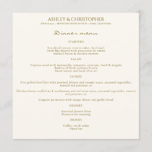 Elegante Lila Wildblume Menükarte