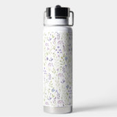 Elegante lila Wildblume Trinkflasche (Hinten)