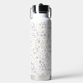 Elegante lila Wildblume Trinkflasche