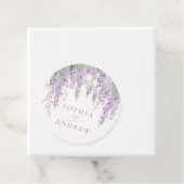 Elegante Lila Wisteria Blume Gastgeschenk Hochzeit Geschenkanhänger (Beispiel)