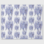 Elegante Lila Wisteria Blume Geschenkpapier (Flach)