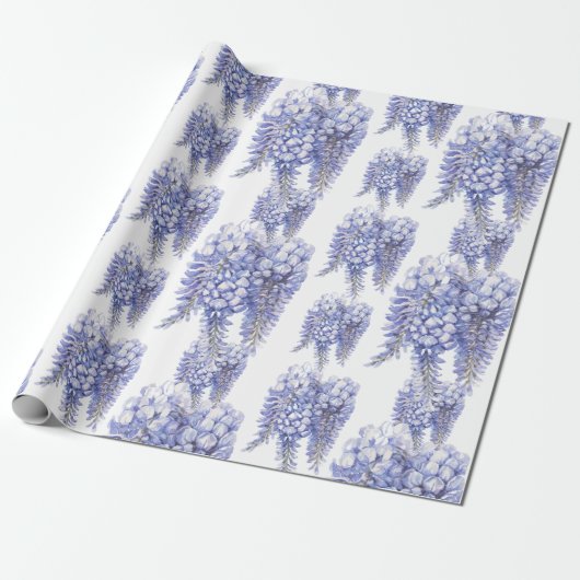 Elegante Lila Wisteria Blume Geschenkpapier (Ungerollt)