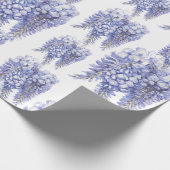 Elegante Lila Wisteria Blume Geschenkpapier (Ecke)