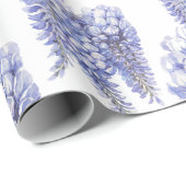 Elegante Lila Wisteria Blume Geschenkpapier (Rolleneckpunkt)